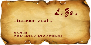 Lissauer Zsolt névjegykártya